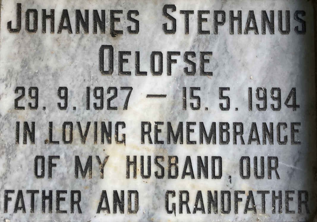 OELOFSE Johannes Stephanus 1927-1994