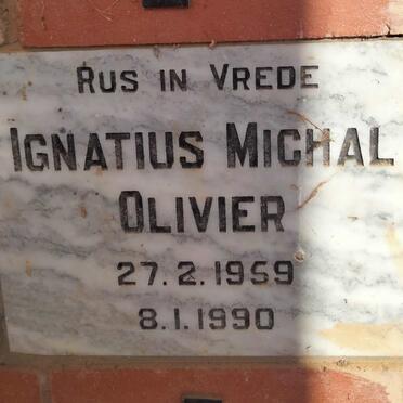 OLIVIER Ignatius Michal 1959-1990