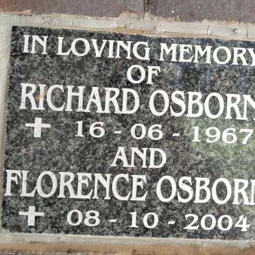OSBORN Richard -1967 & Florence -2004