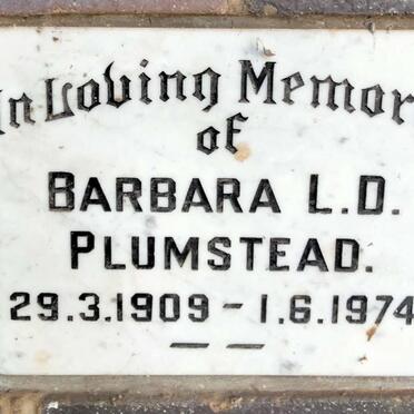 PLUMSTEAD Barbara L.D. 1909-1974