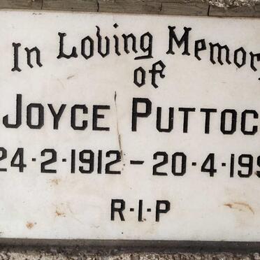 PUTTOCK Joyce 1912-1992