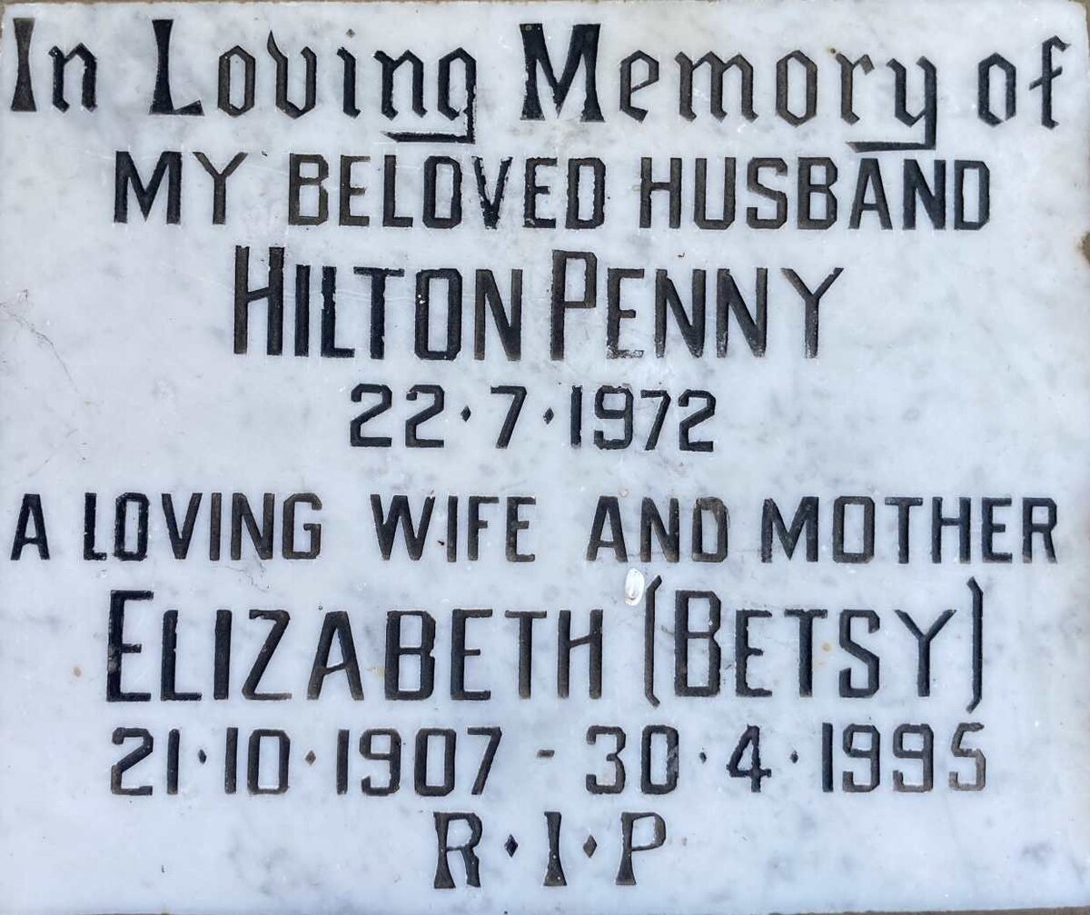 PENNY Hilton -1972 & Elizabeth 1907-1995