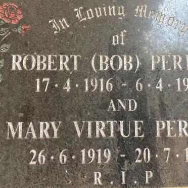 PERFECT Robert 1916-1981 & Mary Virtue 1919-1996