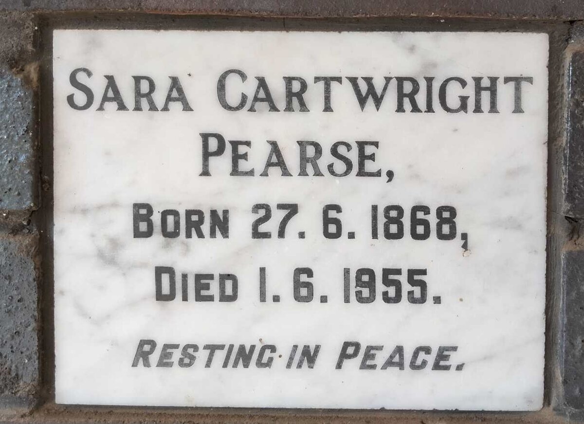PEARSE Sara Cartwright 1868-1955