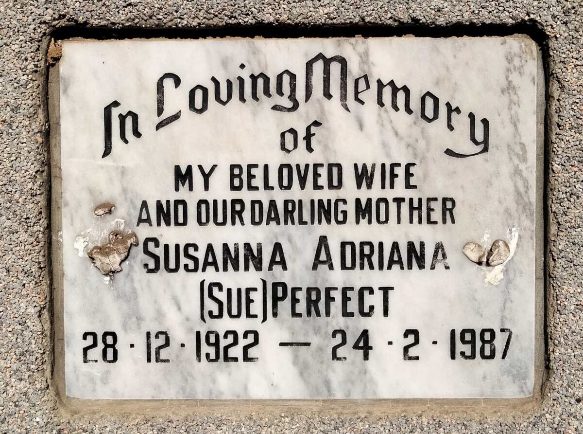 PERFECT Susanna Adriana 1922-1987