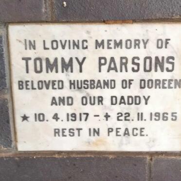 PARSONS Tommy 1917-1965
