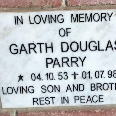 PARRY Garth Douglas 1953-1998