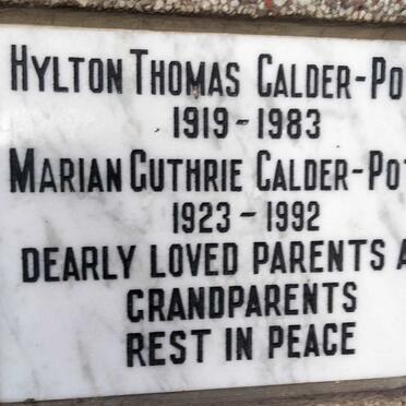 POTTS Hylton Thomas, CALDER- 1919-1983 & Marian Guthrie 1923-1992