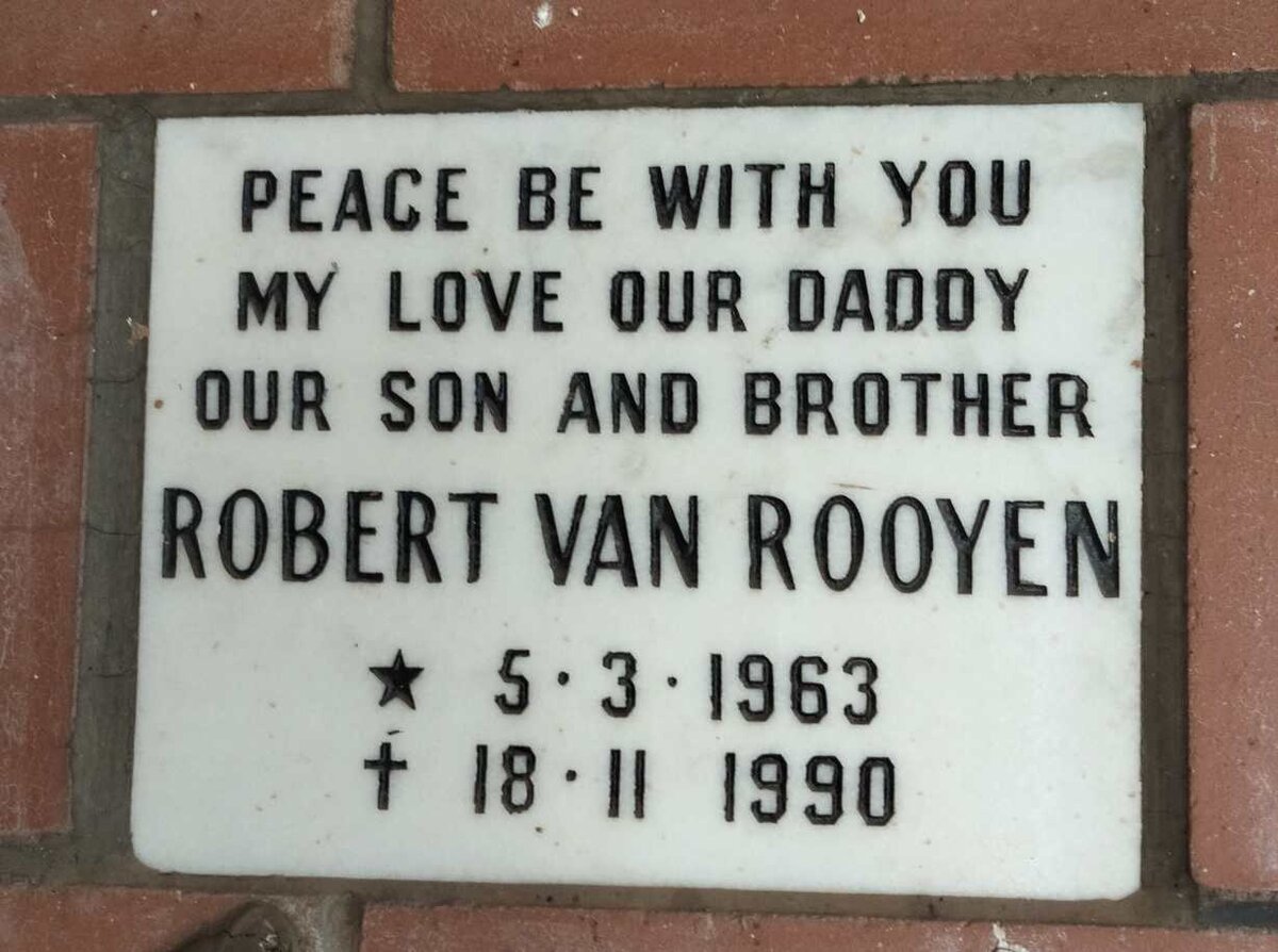 ROOYEN Robert, van 1963-1990
