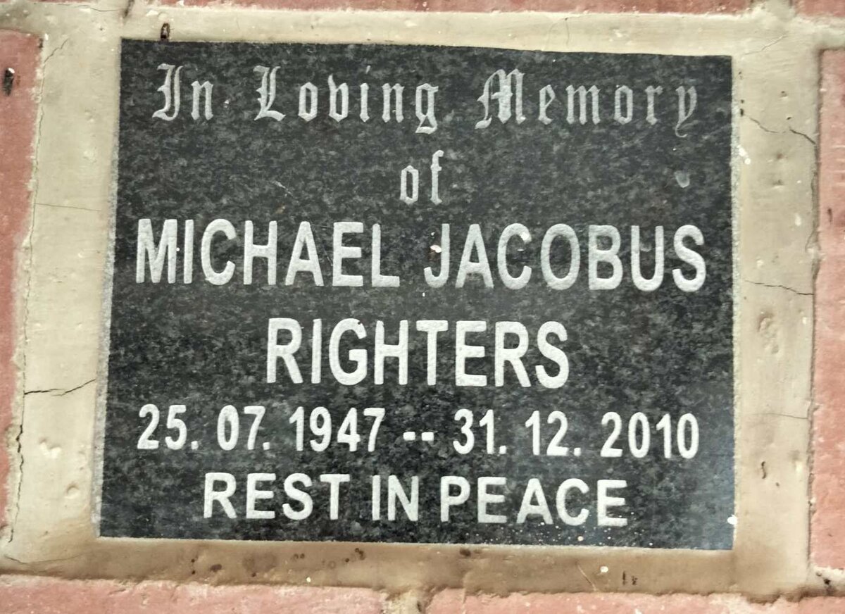 RIGHTERS Michael Jacobus 1947-2010