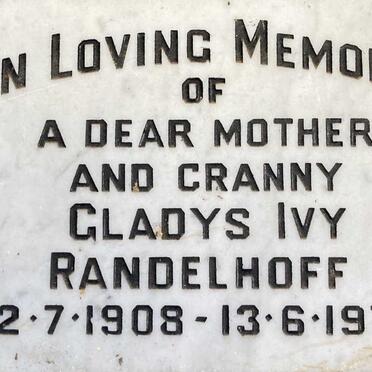 RANDELHOFF Gladys Ivy 1908-1974