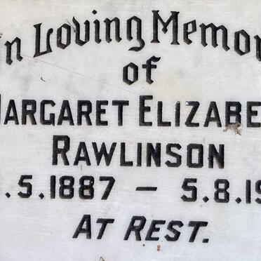 RAWLINSON Margaret Elizabeth 1887-1972