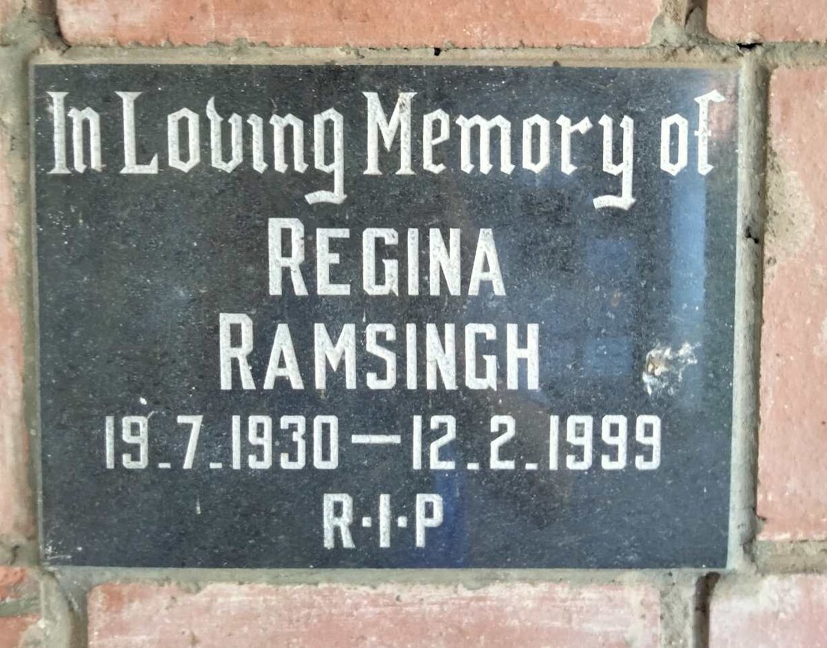 RAMSINGH Regina 1930-1999
