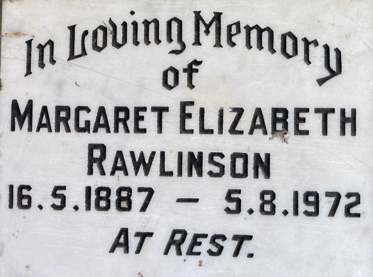 RAWLINSON Margaret Elizabeth 1887-1972