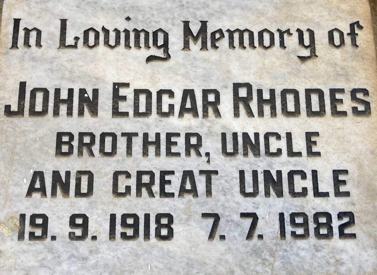 RHODES John Edgar 1918-1982