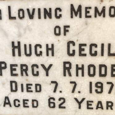 RHODES Hugh Cecil Percy -1971
