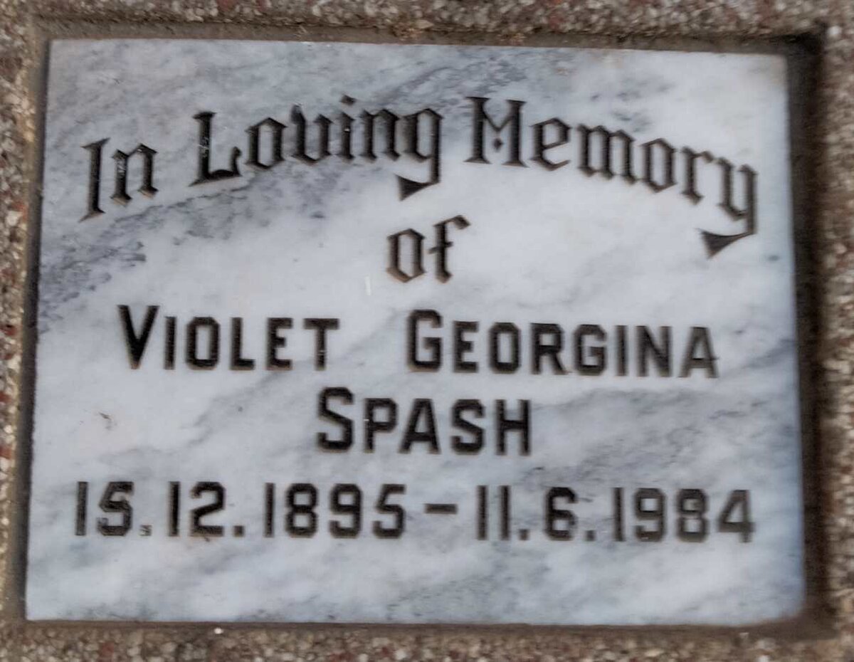 SPASH Violet Georgina 1895-1984