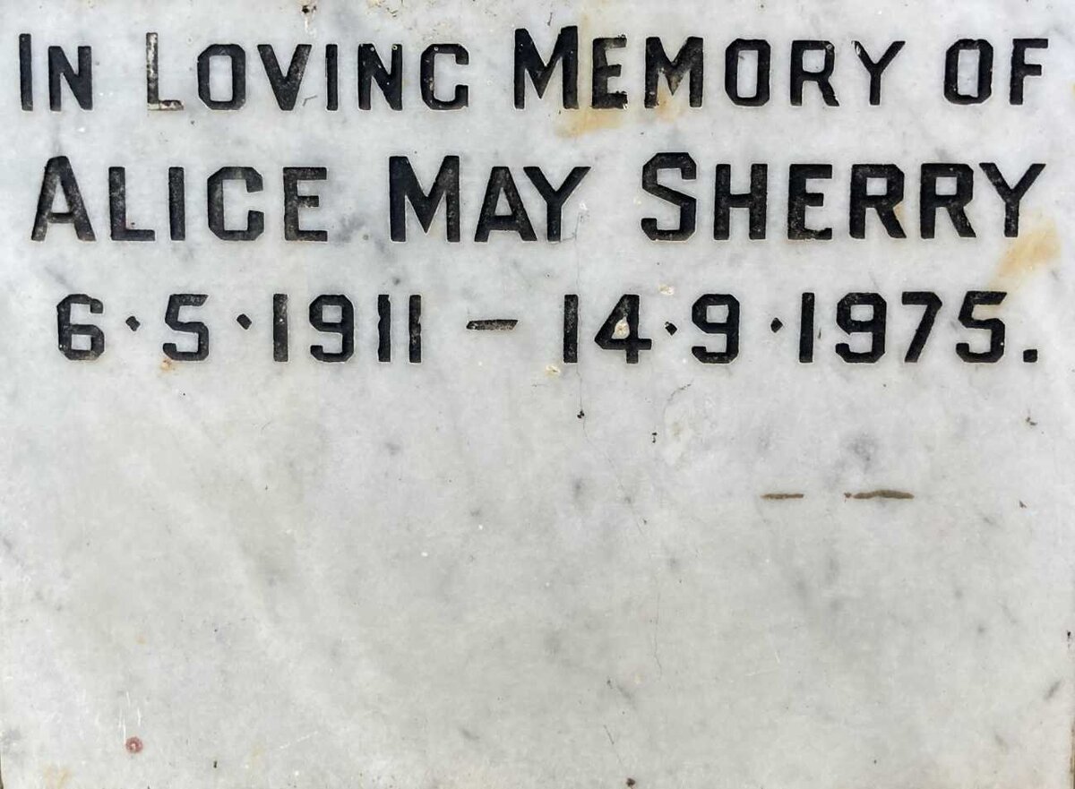 SHERRY Alice May 1911-1975