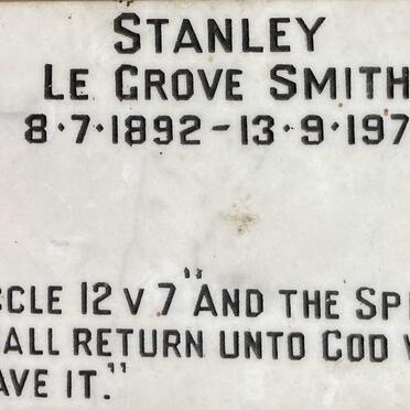 SMITH Stanley Le Grove 1892-1971