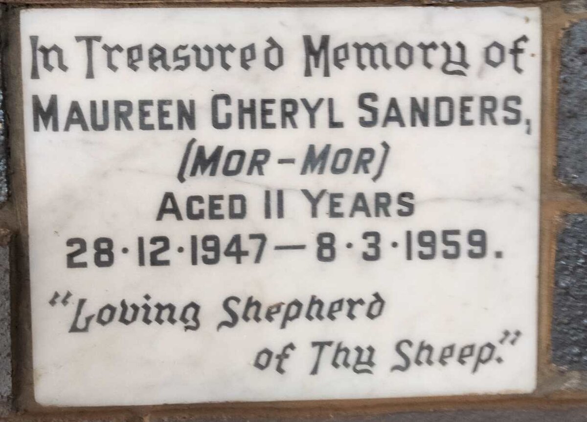 SANDERS Maureen Cheryl 1947-1959