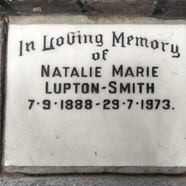 SMITH Natalie Marie, LUPTON- 1888-1973