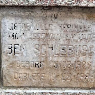 SCHLEBUSCH Ben 1926-1988