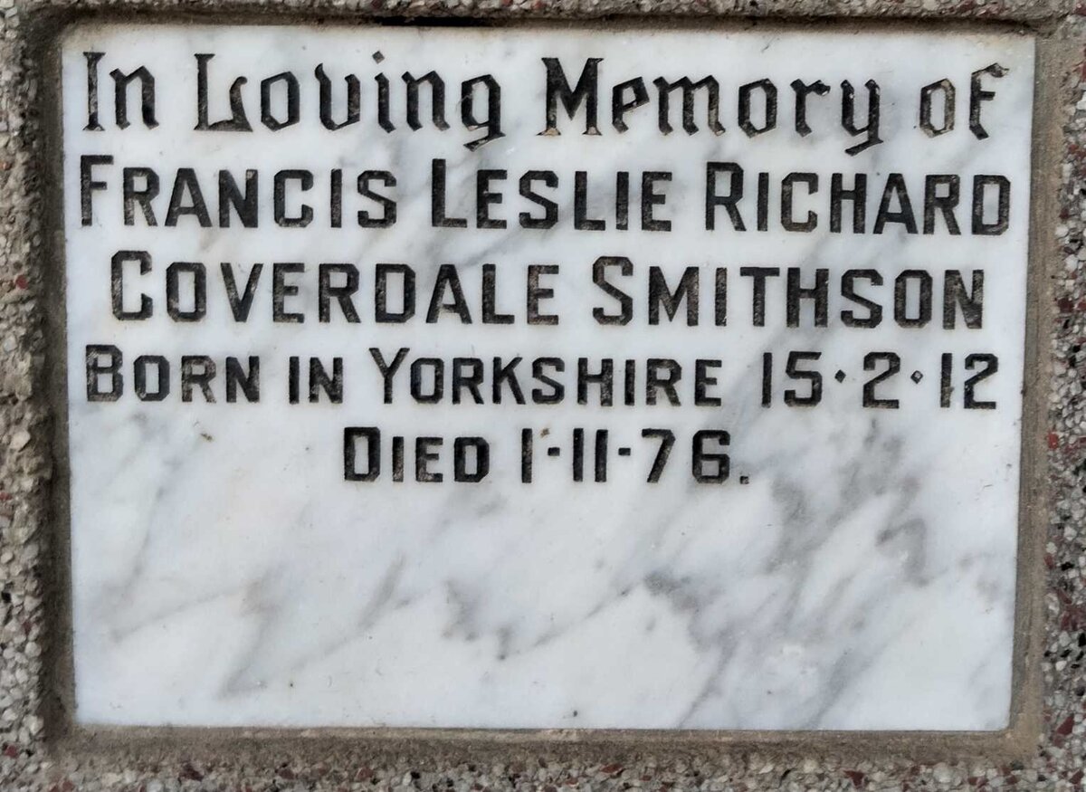 SMITHSON Francis Leslie Richard Coverdale 1912-1976