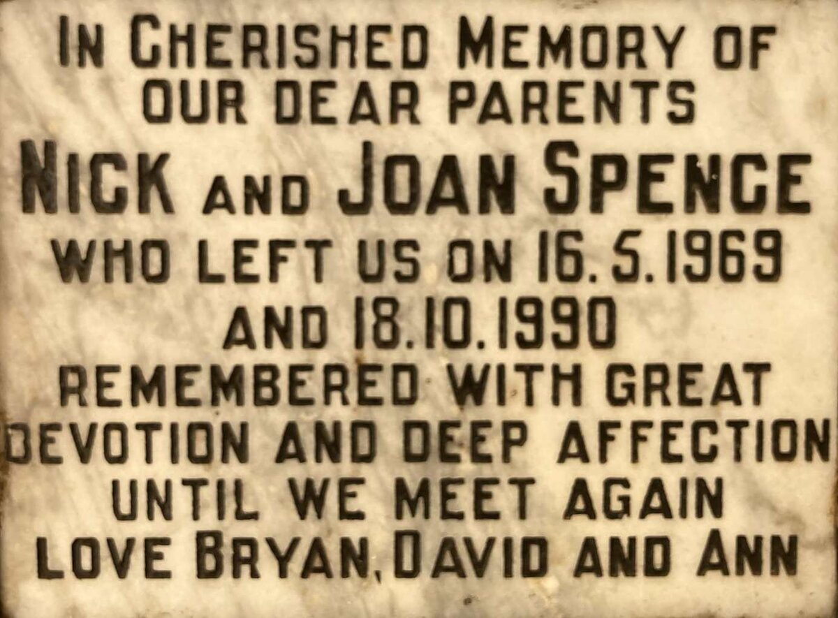 SPENCE Nick -1969 & Joan -1990
