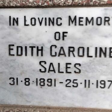 SALES Edith Caroline 1891-1971