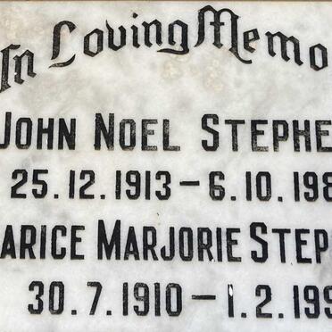STEPHENS John Noel 1913-1982 & Clarice Marjorie 1910-1993