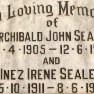 SEALEY Archibald John 1905-1969 & Inez Irene 1911-1985