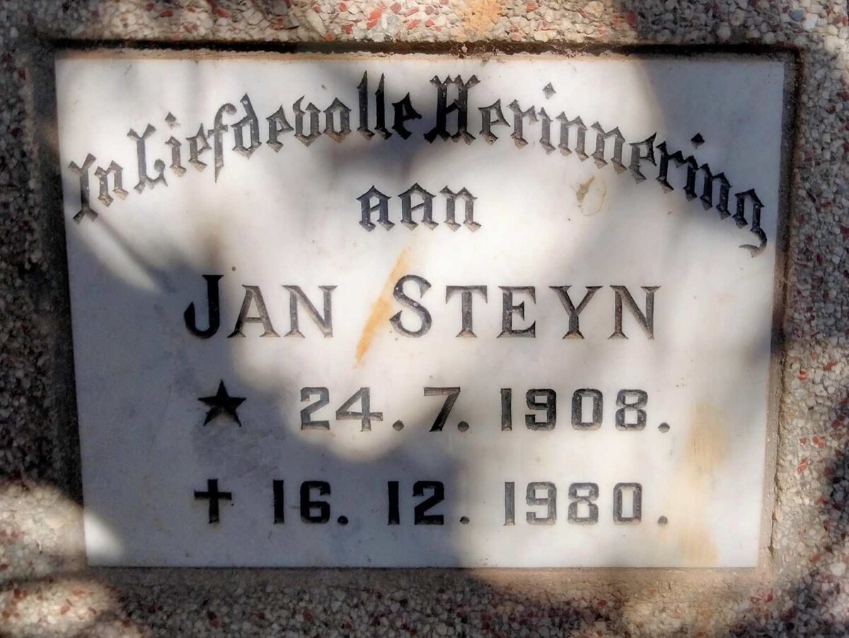 STEYN Jan 1908-1980