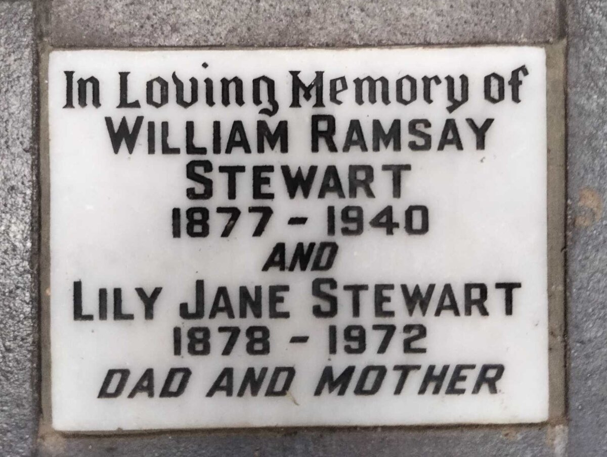 STEWART William Ramsay 1877-1940 & Lily Jane 1878-1972