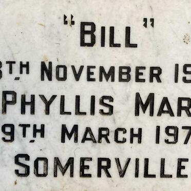 SOMERVILLE Bill -1974 & Phyllis Mary -1975