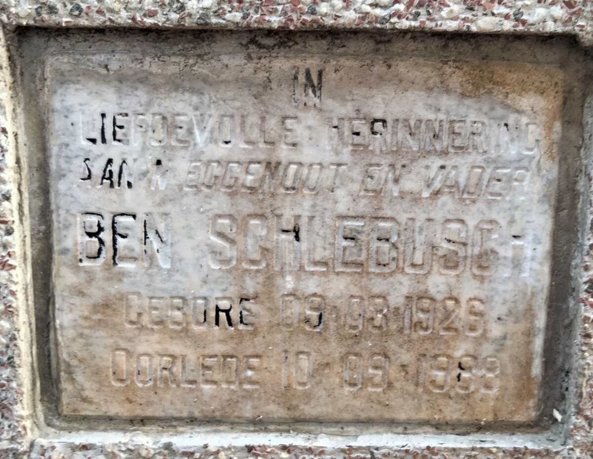 SCHLEBUSCH Ben 1926-1988