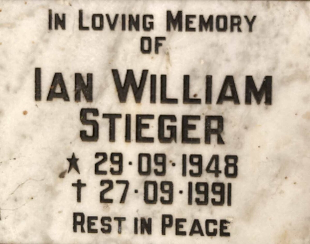 STIEGER Ian William 1948-1991