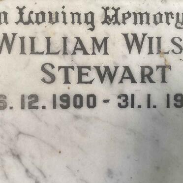 STEWART William Wilson 1900-1963 