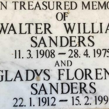 SANDERS Walter William 1908-1975 & Gladys Florence 1912-1997