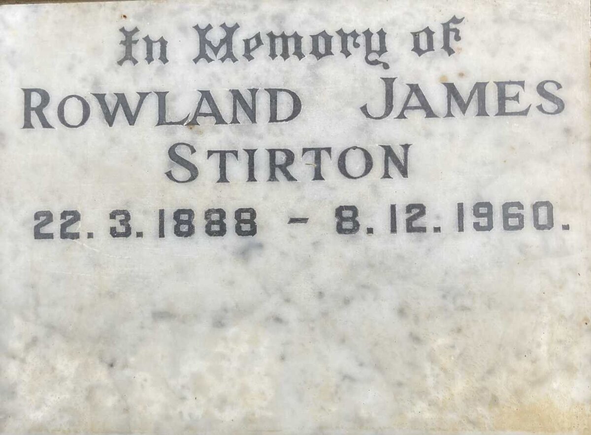 STIRTON Rowland James 1888-1960
