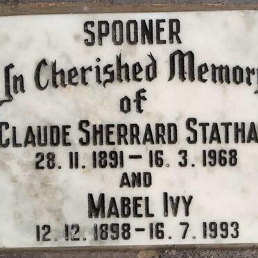 SPOONER Claude Sherrard Statham 1891-1968 & Mabel Ivy 1898-1993