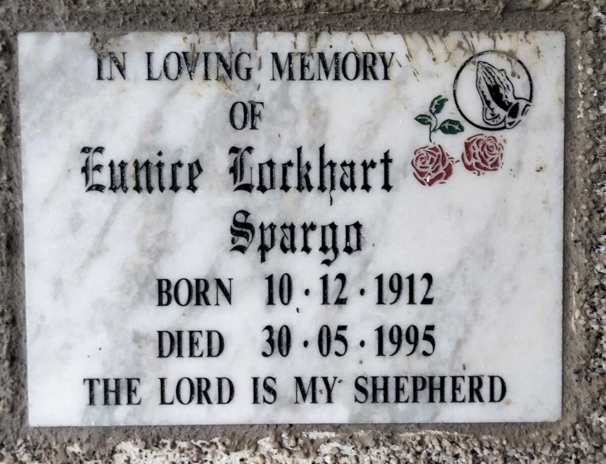SPARGO Eunice Lockhart 1912-1995