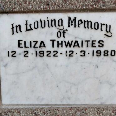 THWAITES Eliza 1922-1980