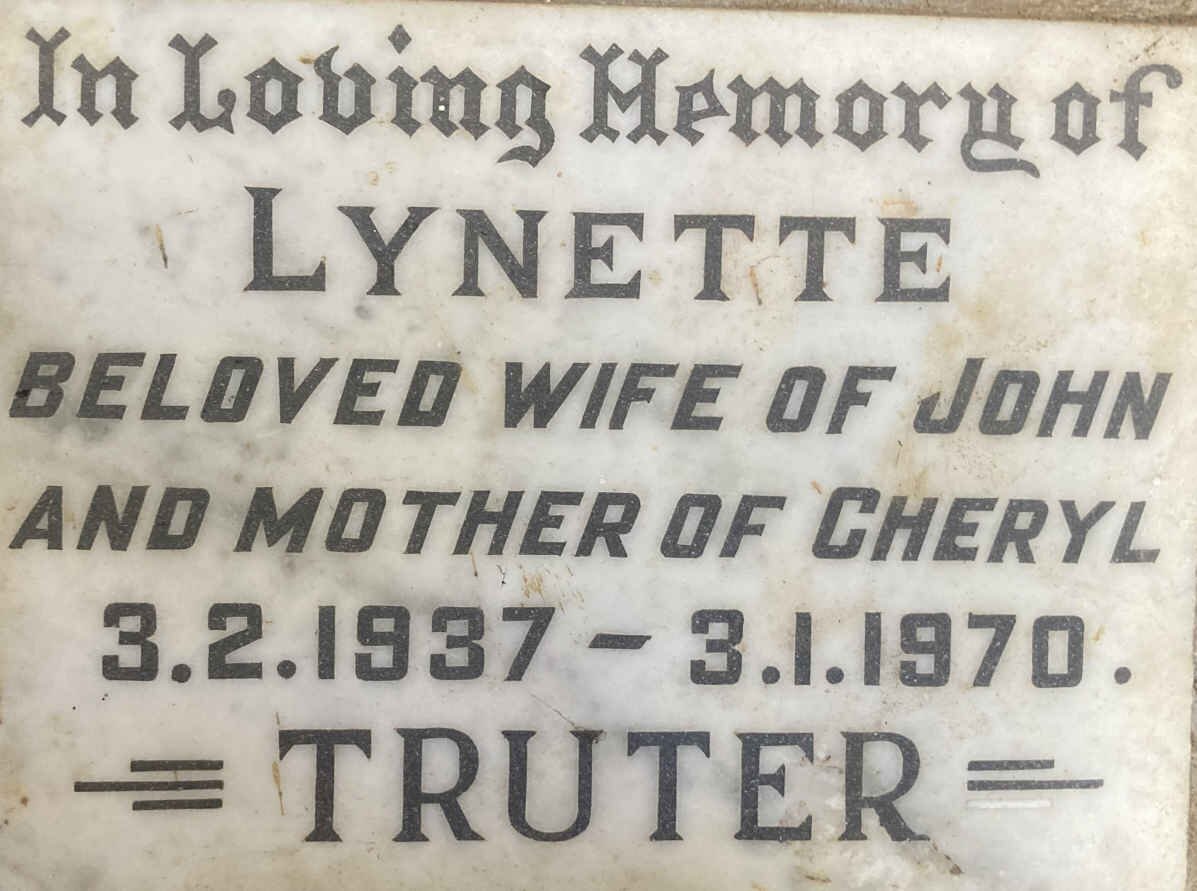 TRUTER Lynette 1937-1970