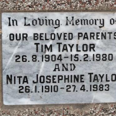 TAYLOR Tim 1904-1980 & Nita Josephine 1910-1983  