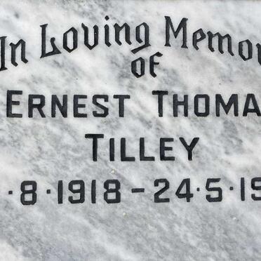 TILLEY Ernest Thomas 1918-1982