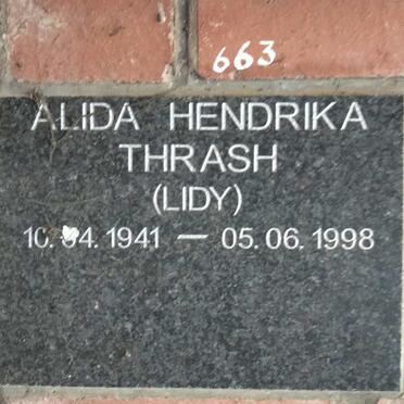 THRASH Alida Hendrika 1941-1998