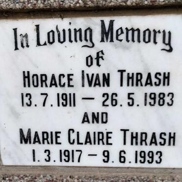 THRASH Horace Ivan 1911-1983 & Marie Claire 1917-1993