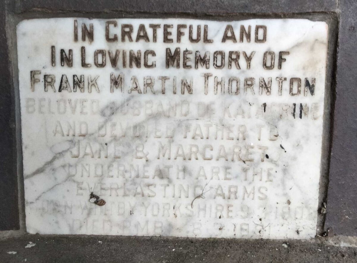 THORNTON Frank Martin 190?-1981