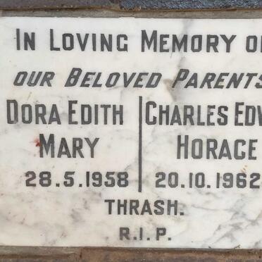 THRASH Charles Edwin Horace -1962 & Dora Edith Mary -1958