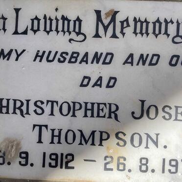 THOMPSON Christopher Joseph 1912-1972